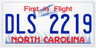 NC license plate DLS2219