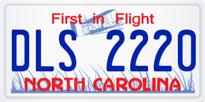 NC license plate DLS2220