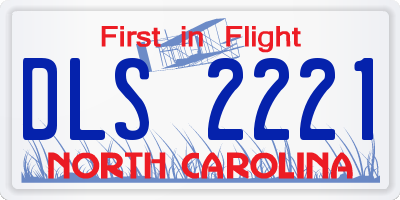NC license plate DLS2221
