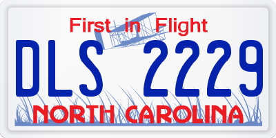 NC license plate DLS2229