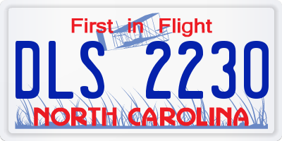 NC license plate DLS2230