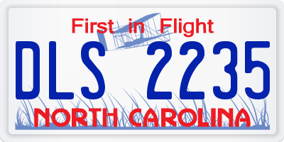 NC license plate DLS2235