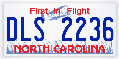NC license plate DLS2236