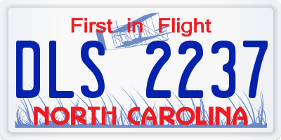 NC license plate DLS2237