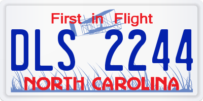 NC license plate DLS2244