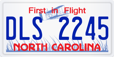 NC license plate DLS2245