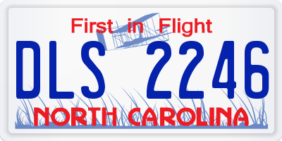NC license plate DLS2246