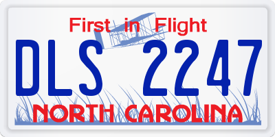 NC license plate DLS2247