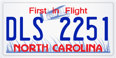 NC license plate DLS2251