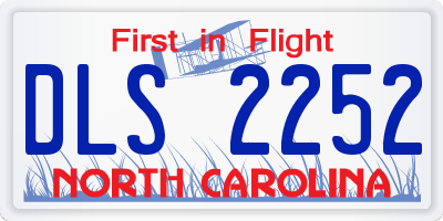 NC license plate DLS2252