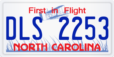 NC license plate DLS2253