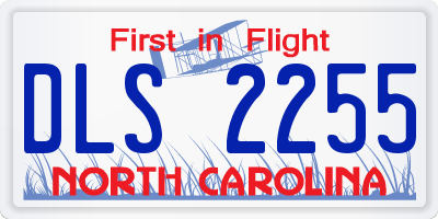 NC license plate DLS2255