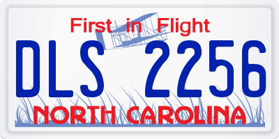 NC license plate DLS2256