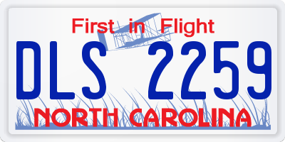 NC license plate DLS2259