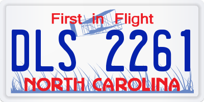 NC license plate DLS2261