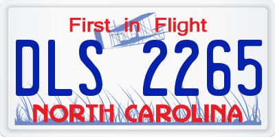 NC license plate DLS2265