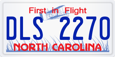NC license plate DLS2270