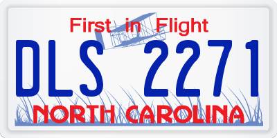 NC license plate DLS2271