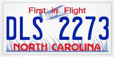 NC license plate DLS2273