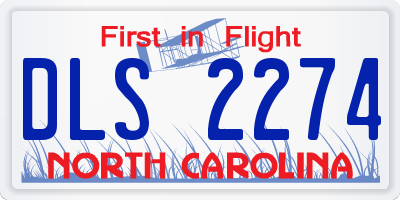 NC license plate DLS2274
