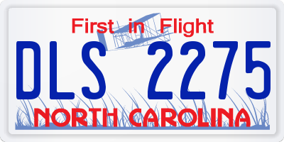 NC license plate DLS2275