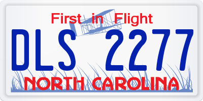 NC license plate DLS2277