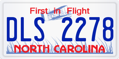 NC license plate DLS2278