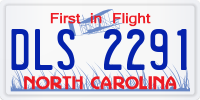 NC license plate DLS2291