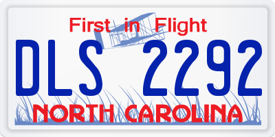 NC license plate DLS2292