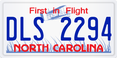 NC license plate DLS2294