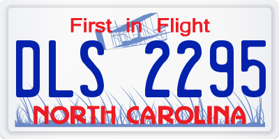 NC license plate DLS2295