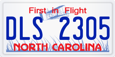 NC license plate DLS2305