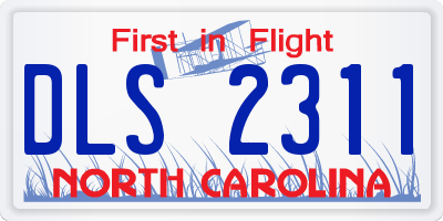 NC license plate DLS2311