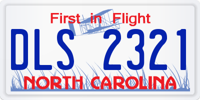 NC license plate DLS2321