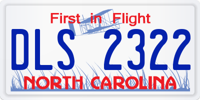 NC license plate DLS2322