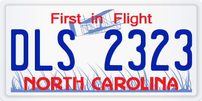 NC license plate DLS2323