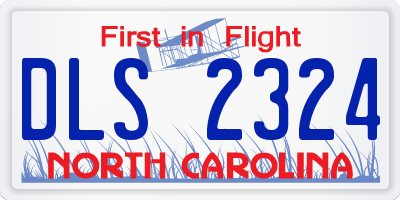 NC license plate DLS2324