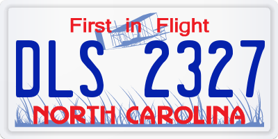 NC license plate DLS2327