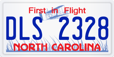 NC license plate DLS2328