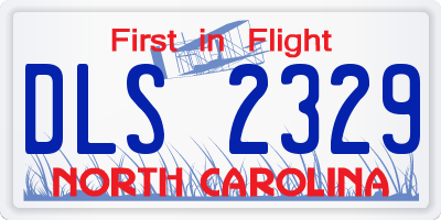 NC license plate DLS2329