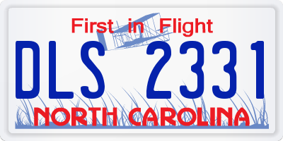 NC license plate DLS2331