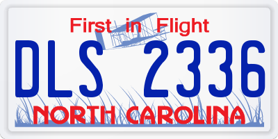 NC license plate DLS2336