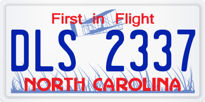 NC license plate DLS2337