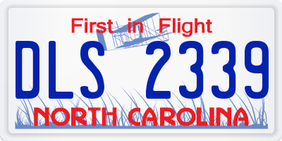 NC license plate DLS2339