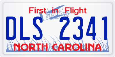 NC license plate DLS2341
