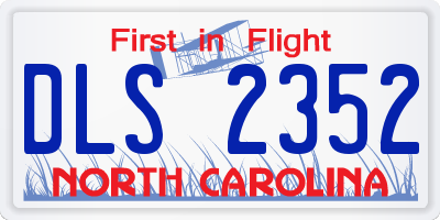 NC license plate DLS2352