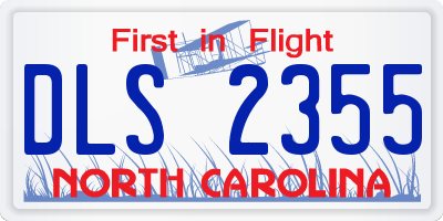 NC license plate DLS2355