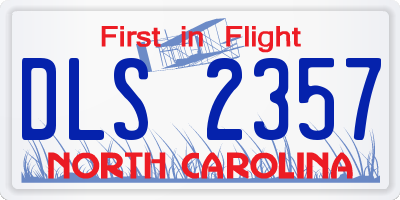 NC license plate DLS2357