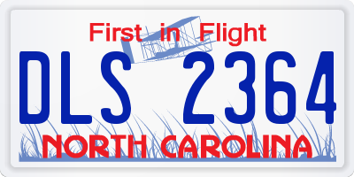 NC license plate DLS2364