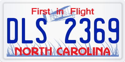 NC license plate DLS2369